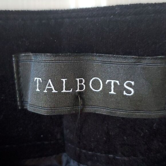 NWOT TALBOTS VELVETEEN BLACK CHATHAM ANKLE PANTS SIZE 10 - Picture 3 of 9